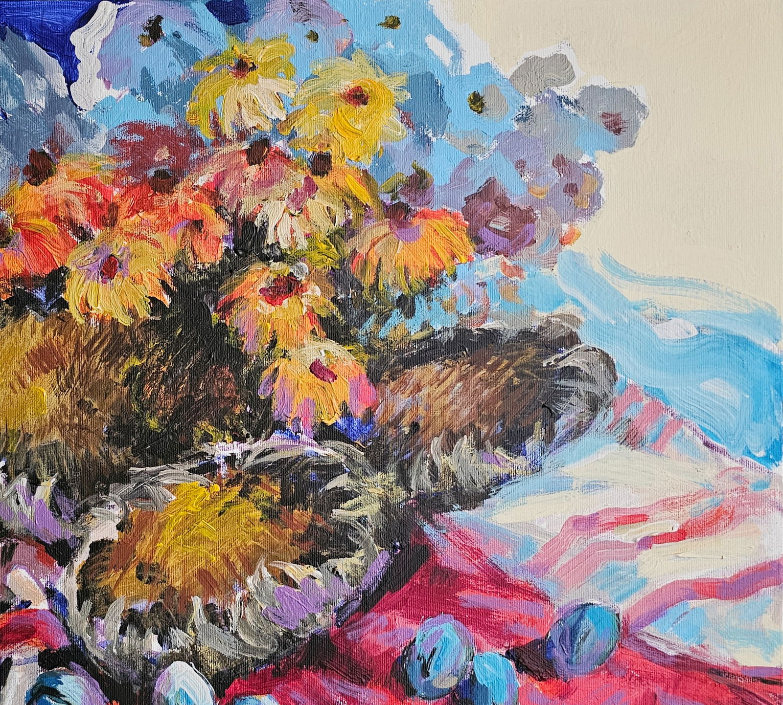 Acrylic painting Gifts of autumn Vyacheslav Petrovich Babac - 4