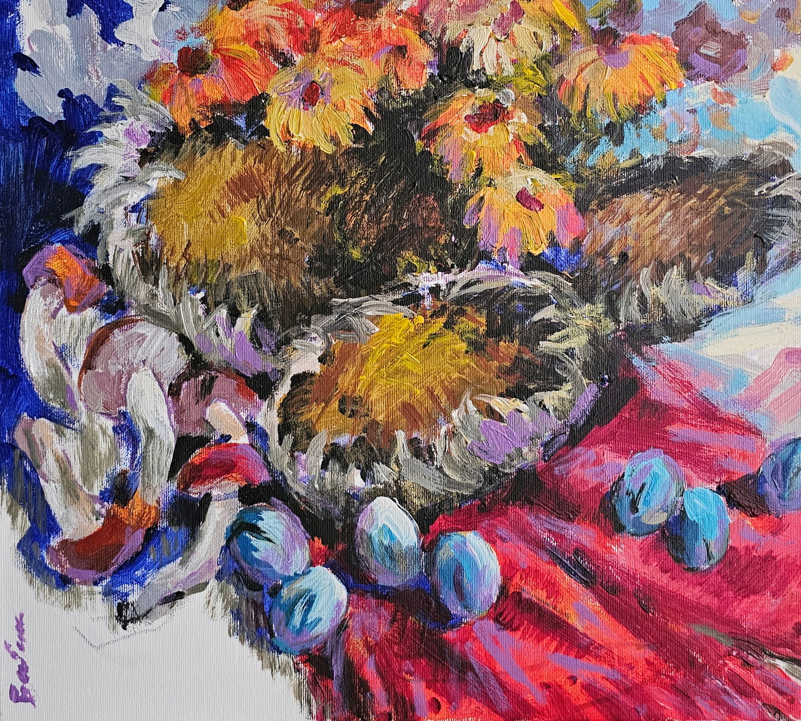 Acrylic painting Gifts of autumn Vyacheslav Petrovich Babac - 5