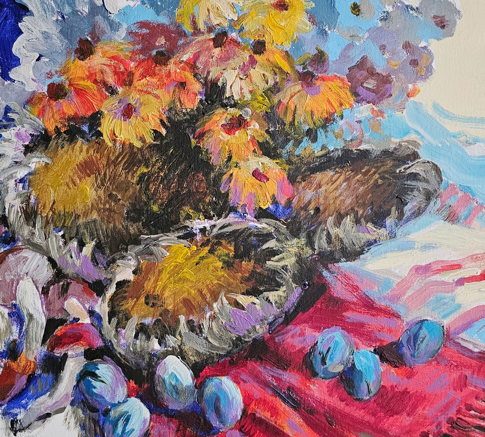 Acrylic painting Gifts of autumn Vyacheslav Petrovich Babac - 7