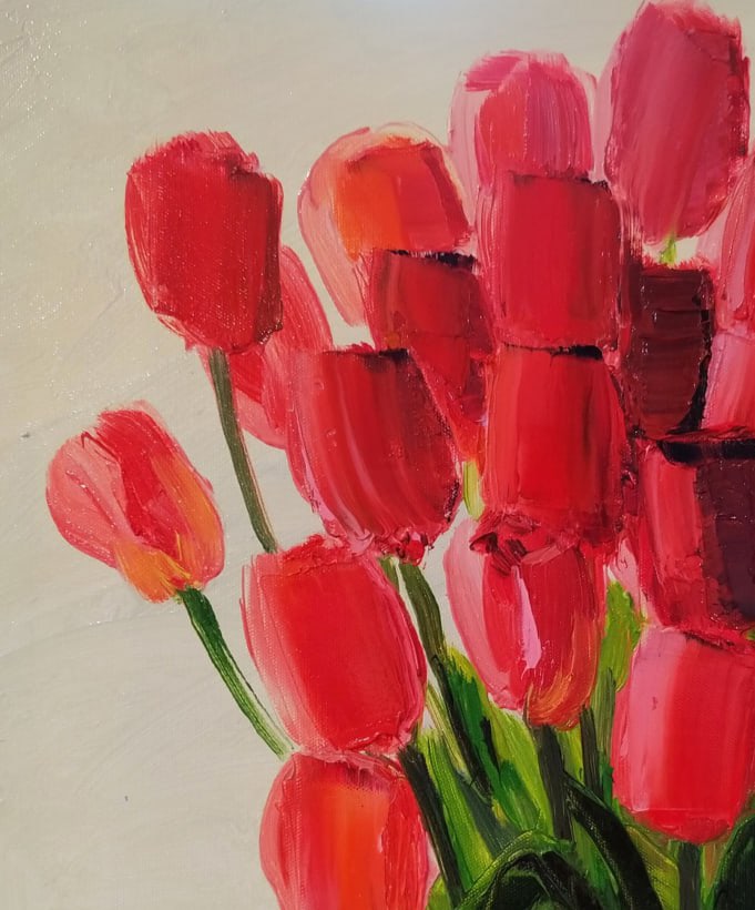 Oil painting Tulips Nina L - 2