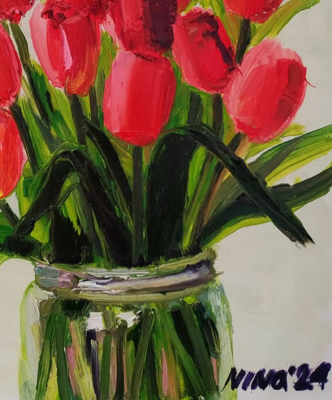 Oil painting Tulips Nina L - 5