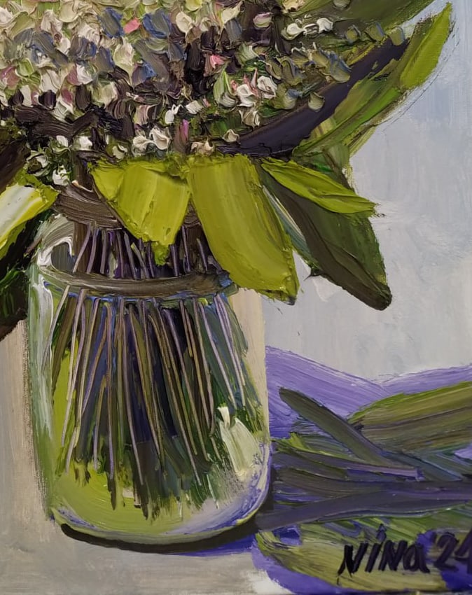 Oil painting Lilies of the valley Nina L - 6