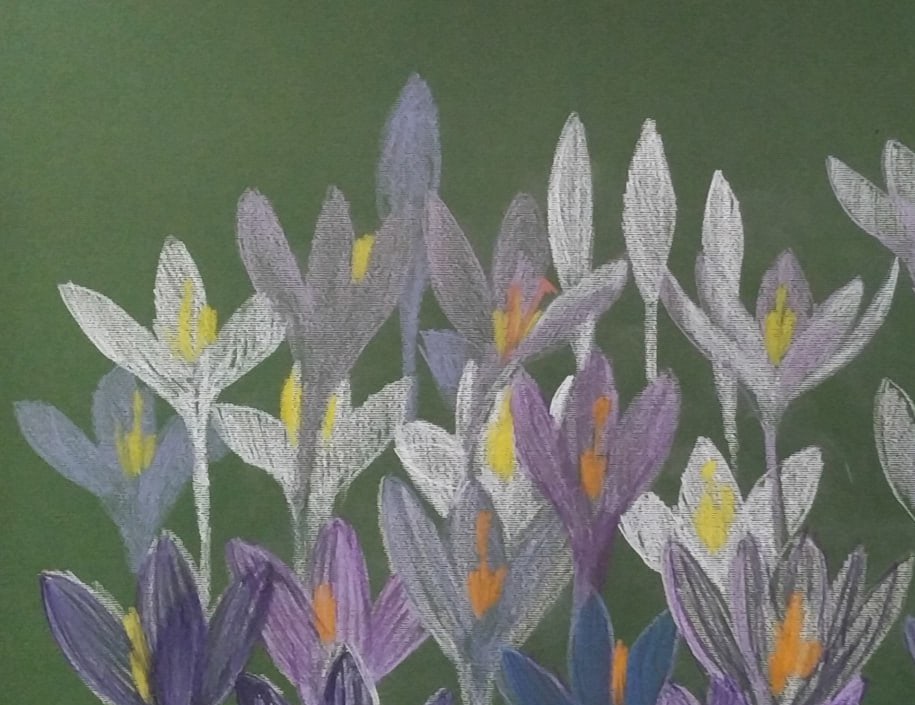 Oil painting Crocuses Nina L - 2