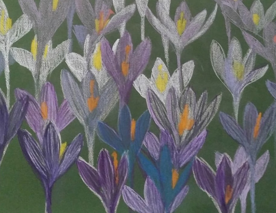 Oil painting Crocuses Nina L - 9