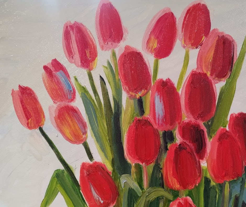 Oil painting Tulips Nina L - 2