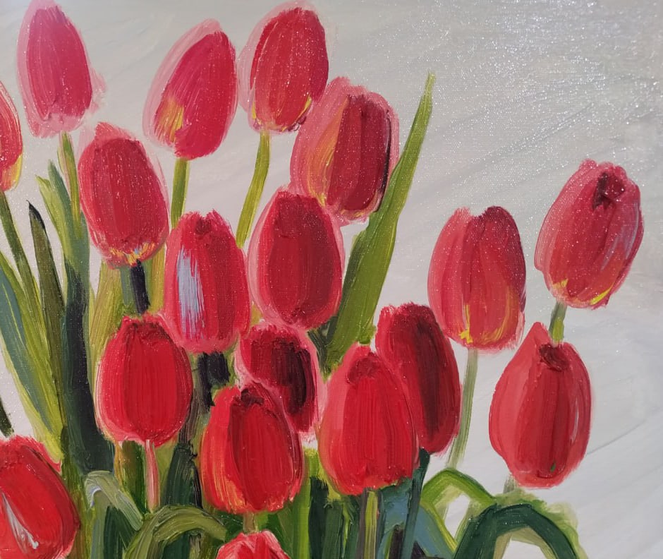 Oil painting Tulips Nina L - 3