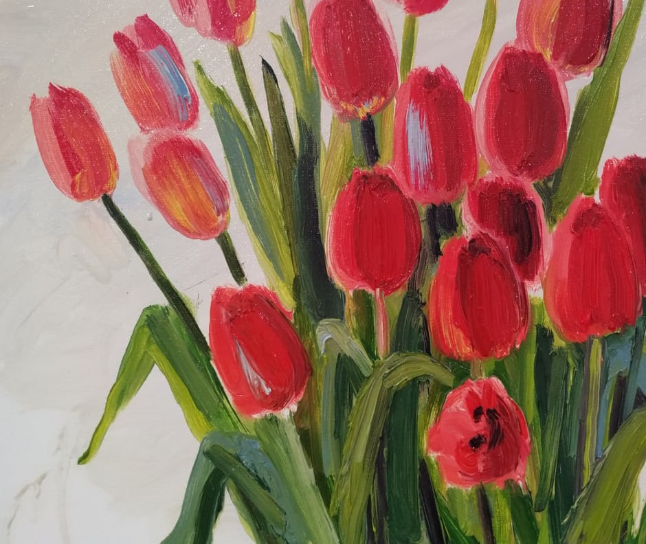 Oil painting Tulips Nina L - 4