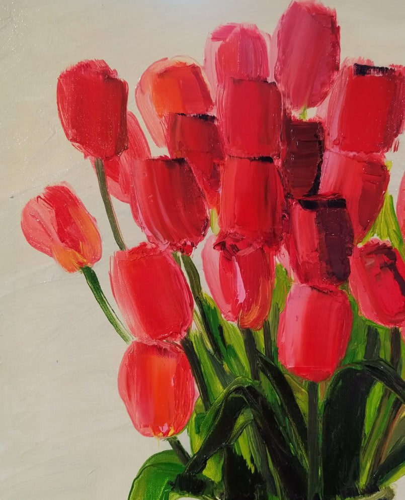 Oil painting Tulips Nina L - 2