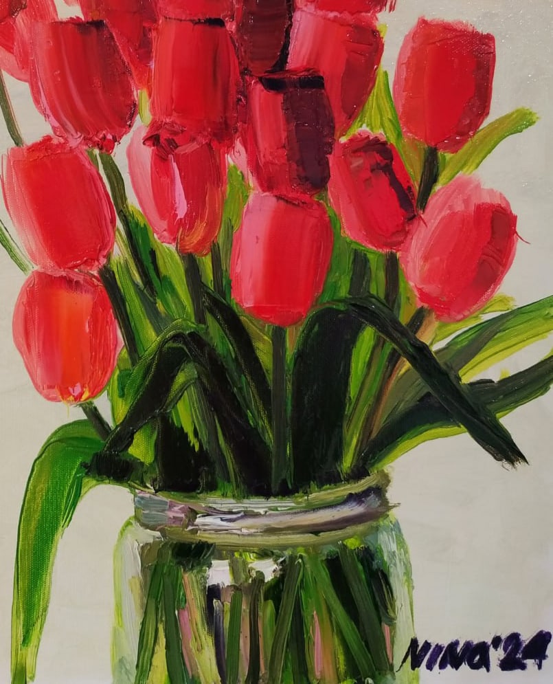 Oil painting Tulips Nina L - 5