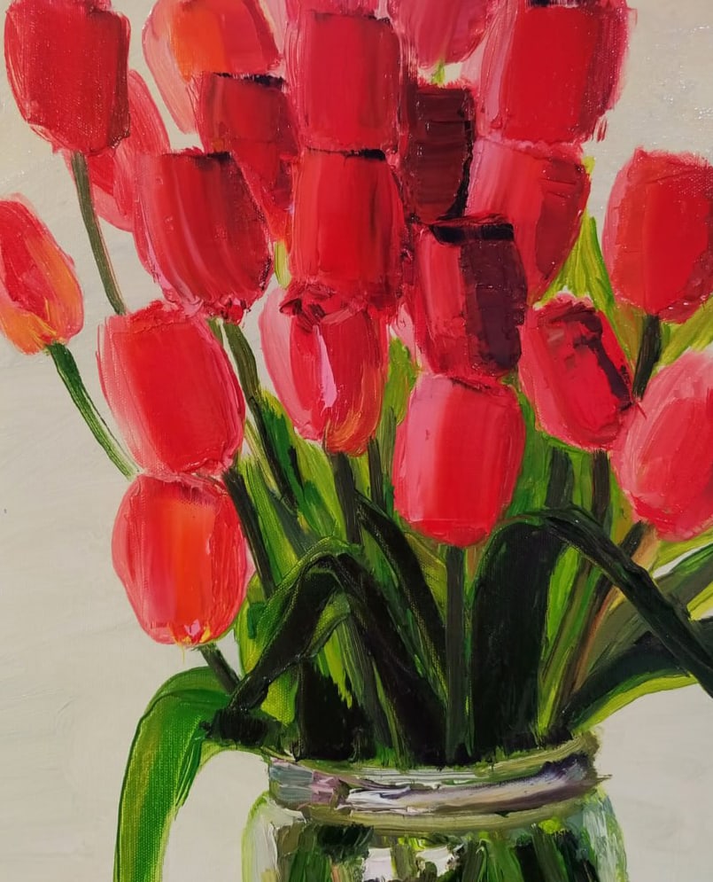 Oil painting Tulips Nina L - 6