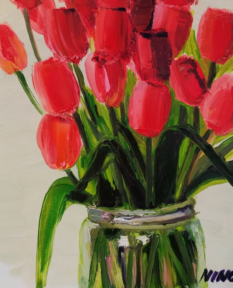 Oil painting Tulips Nina L - 8