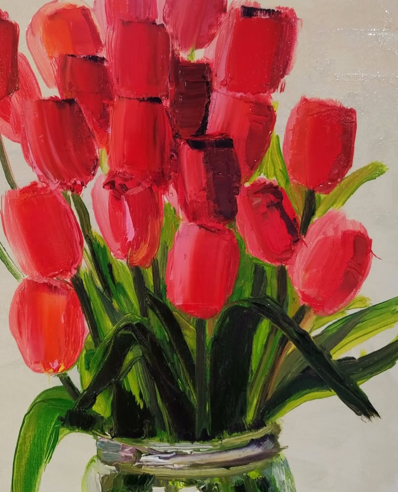 Oil painting Tulips Nina L - 9