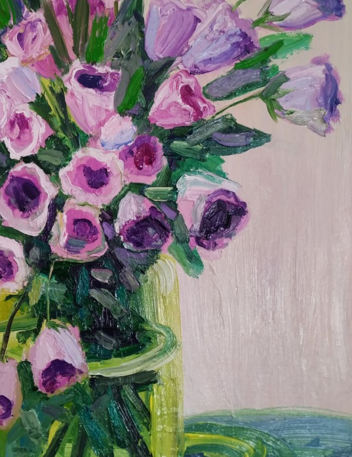 Oil painting Eustoma Nina L - 9