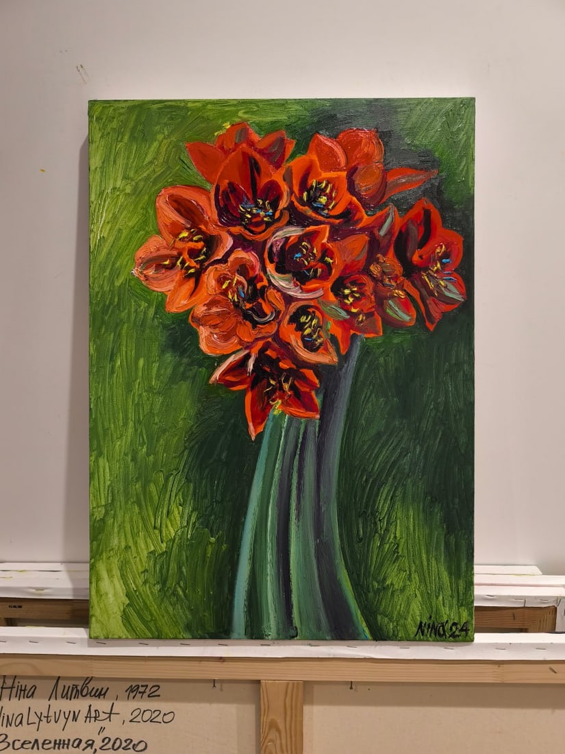 Oil painting Amaryllis Nina L - 10