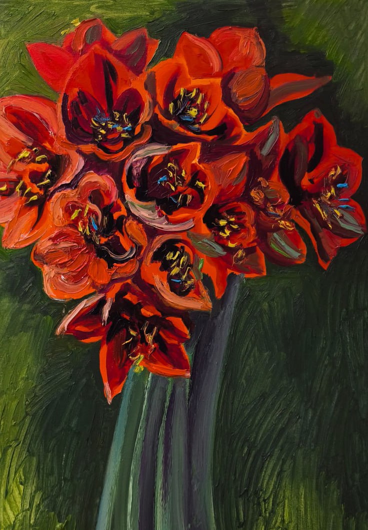 Oil painting Amaryllis Nina L - 3
