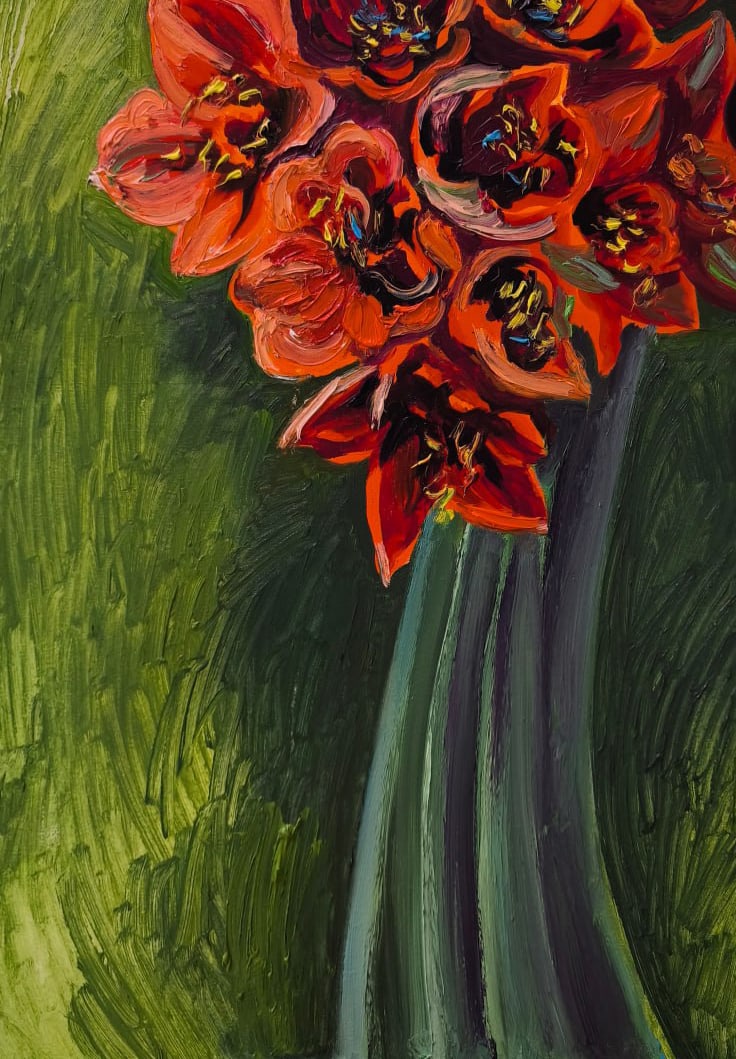 Oil painting Amaryllis Nina L - 4