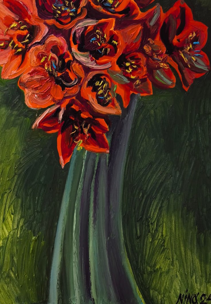 Oil painting Amaryllis Nina L - 5