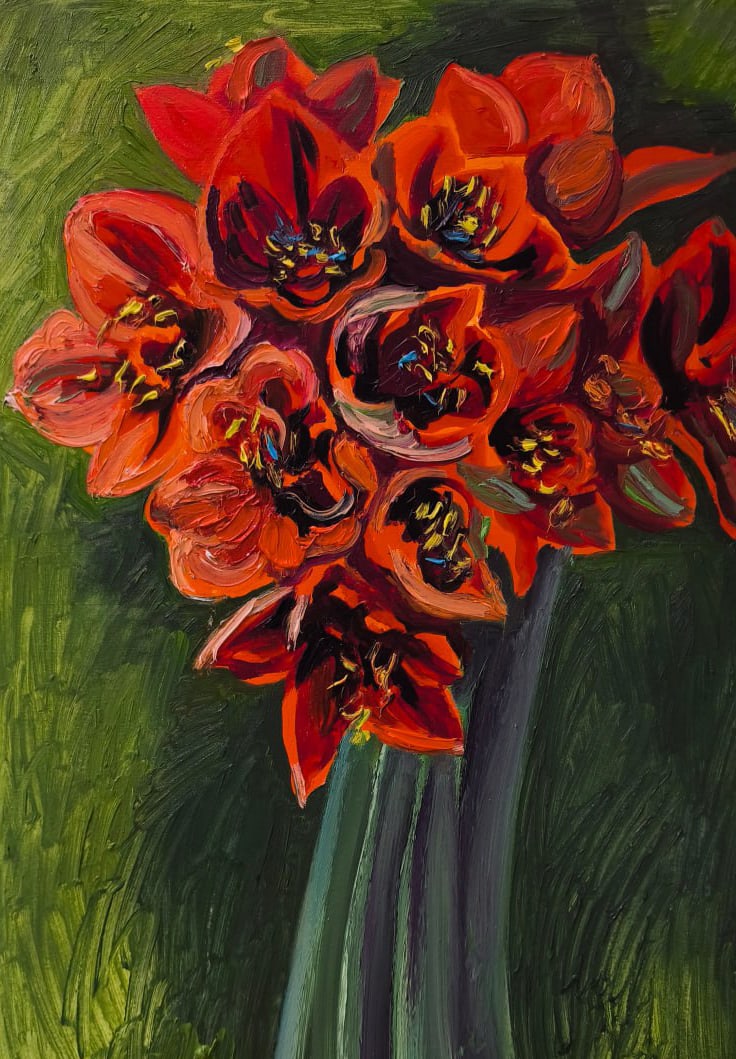 Oil painting Amaryllis Nina L - 7