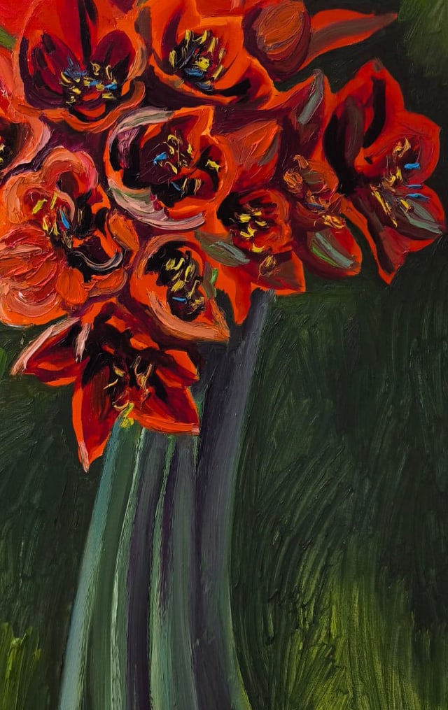 Oil painting Amaryllis Nina L - 9