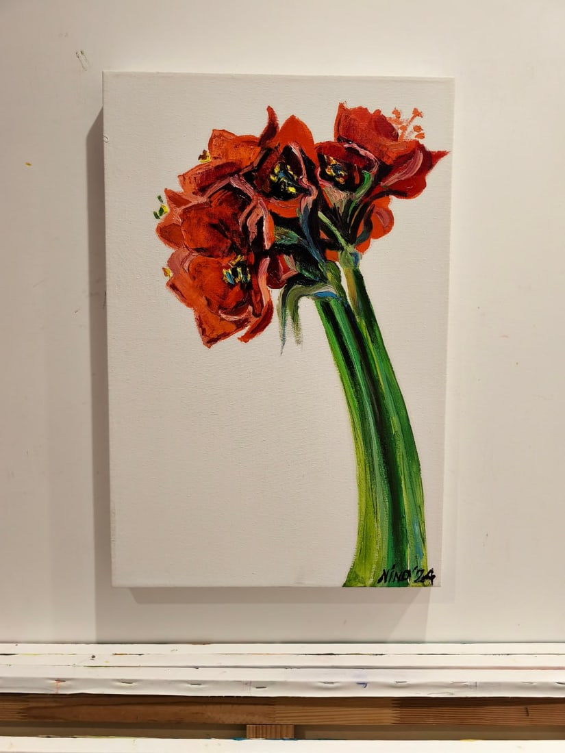 Oil painting Amaryllis Nina L - 10