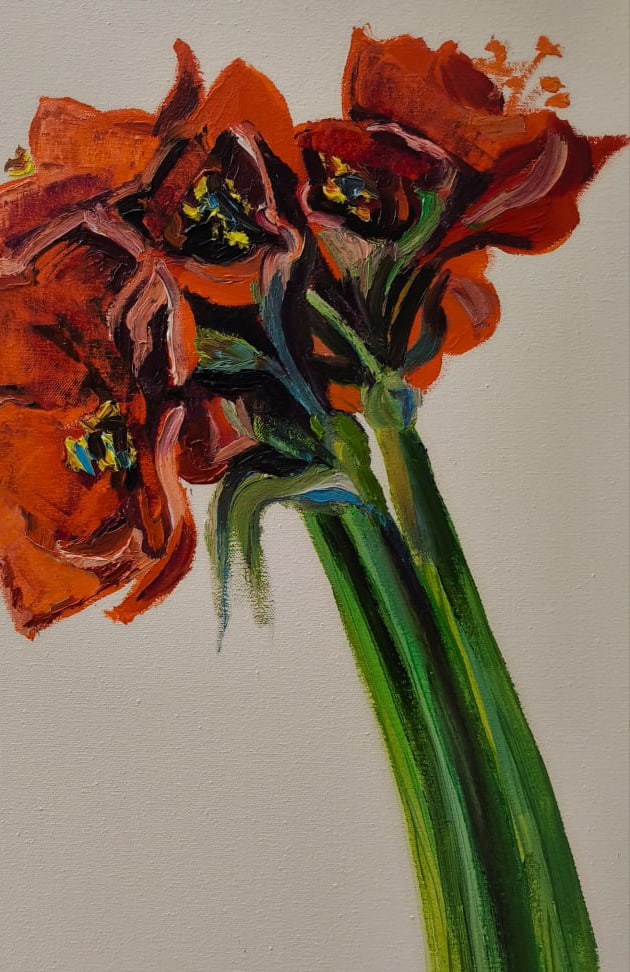 Oil painting Amaryllis Nina L - 3