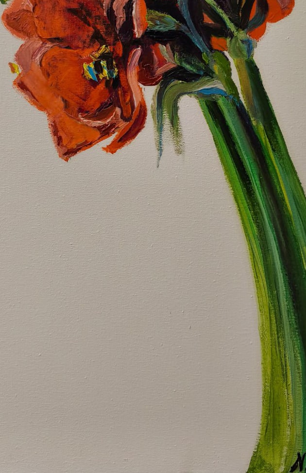 Oil painting Amaryllis Nina L - 8