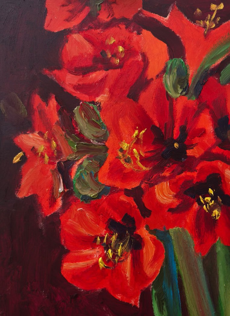 Oil painting Amaryllis Nina L - 2