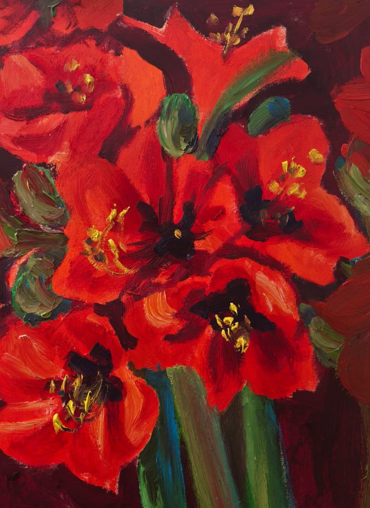 Oil painting Amaryllis Nina L - 3