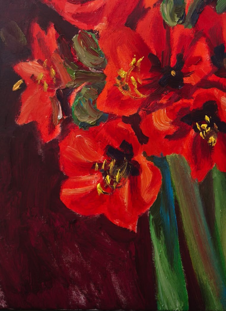 Oil painting Amaryllis Nina L - 4