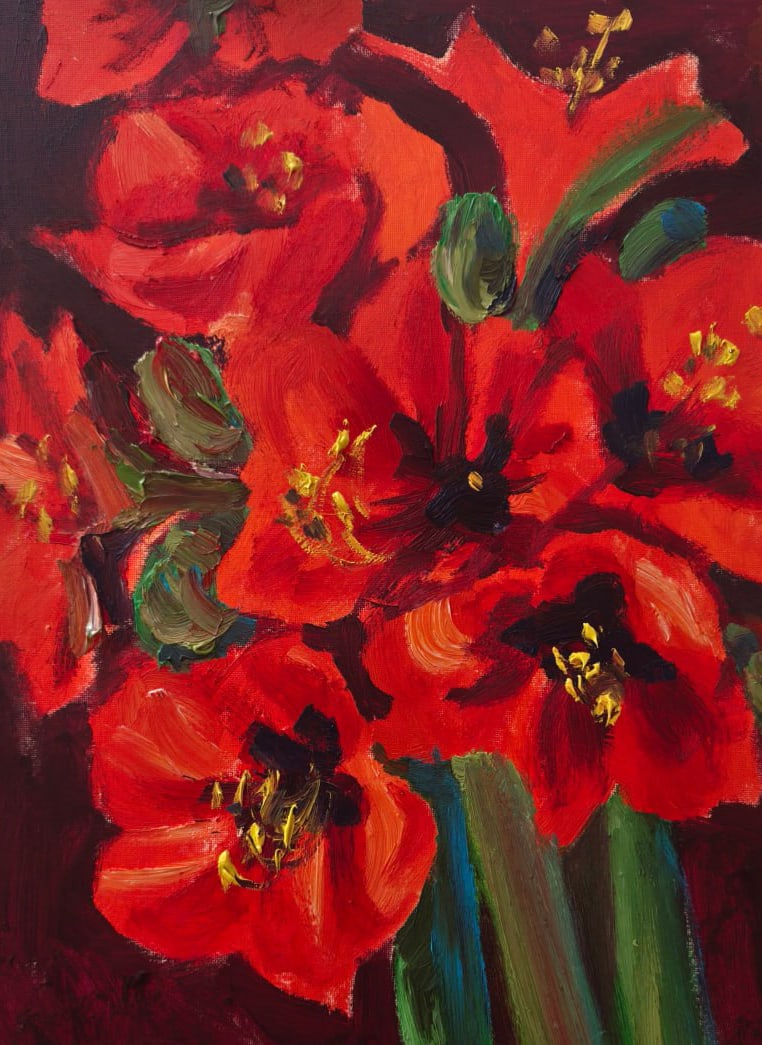 Oil painting Amaryllis Nina L - 7
