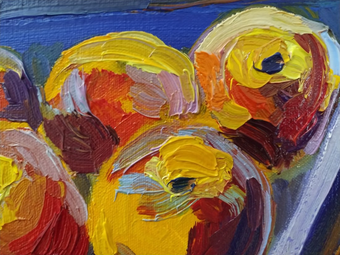 Oil painting A box of peaches Nina L - 3