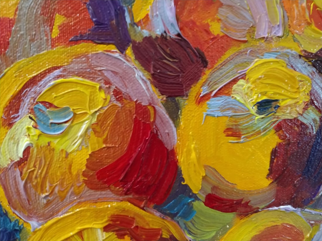 Oil painting A box of peaches Nina L - 4