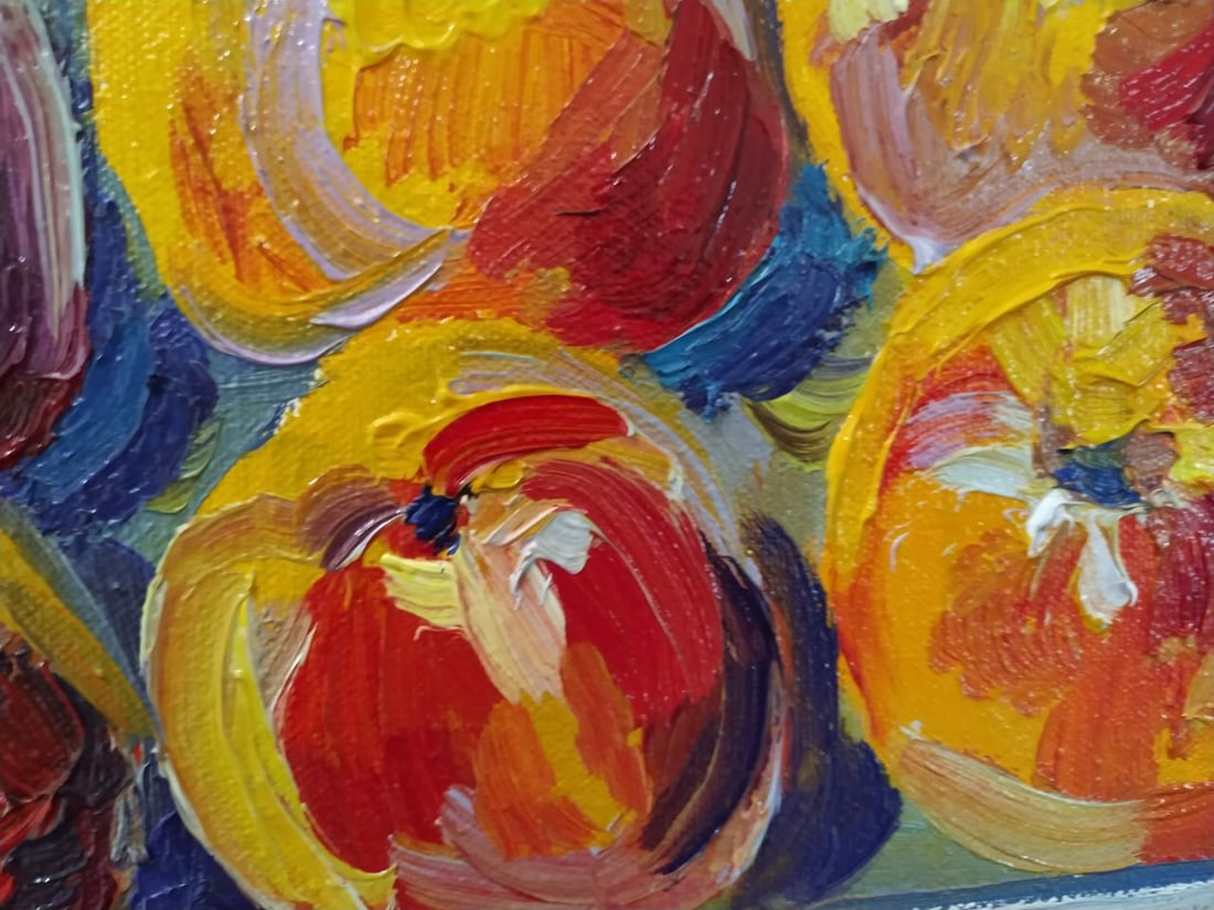 Oil painting A box of peaches Nina L - 5