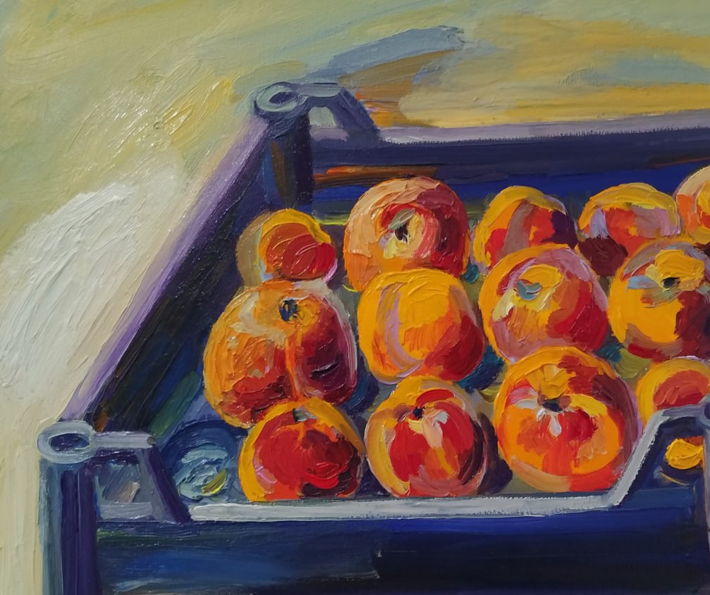 Oil painting A box of peaches Nina L - 7