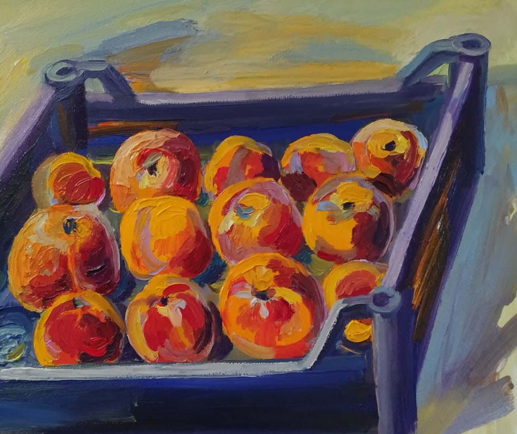 Oil painting A box of peaches Nina L - 8