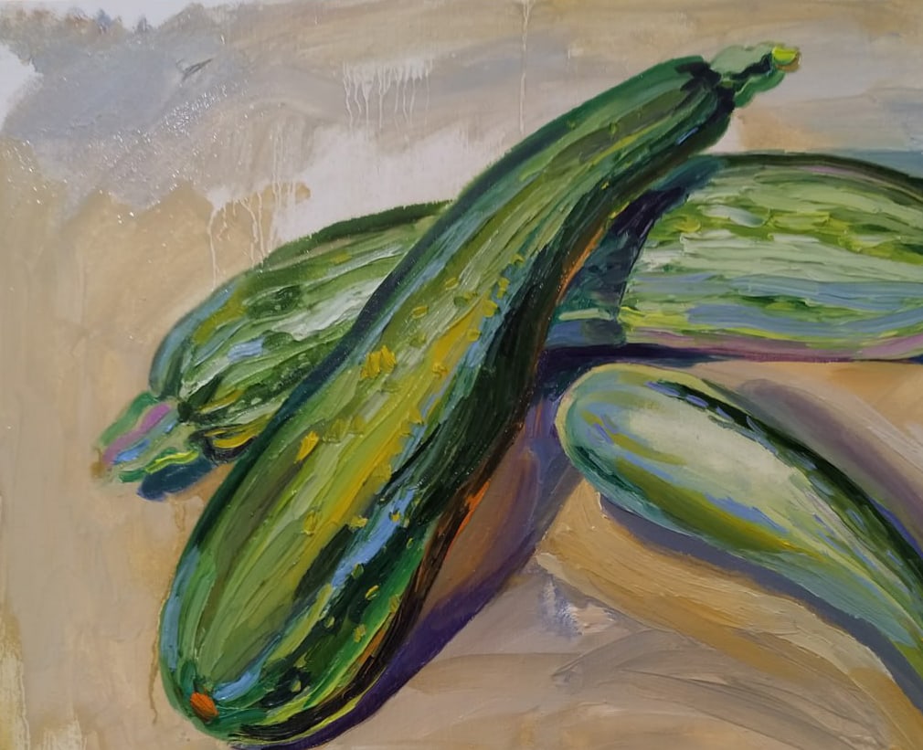 Oil painting Zucchini Nina L - 7