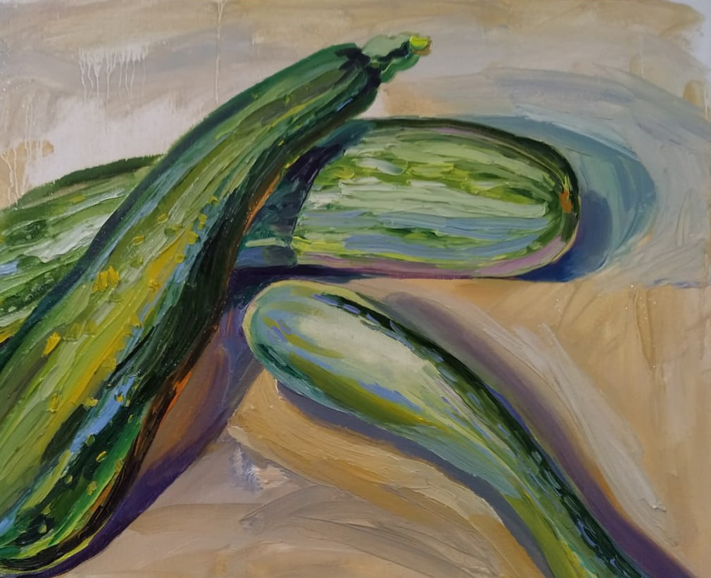 Oil painting Zucchini Nina L - 8