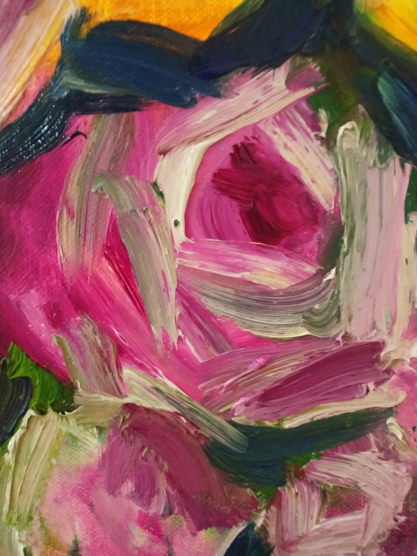 Oil painting diptych of Roses Nina L - 10