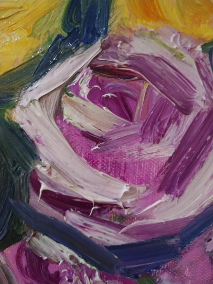 Oil painting diptych of Roses Nina L - 12