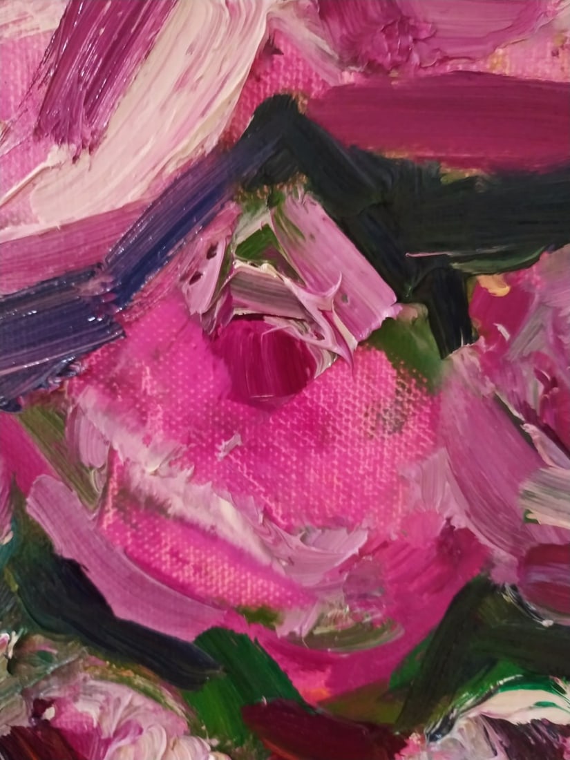 Oil painting diptych of Roses Nina L - 13