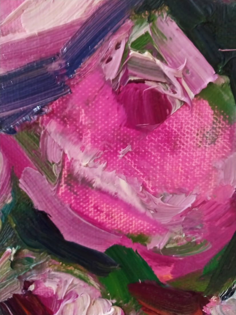 Oil painting diptych of Roses Nina L - 14