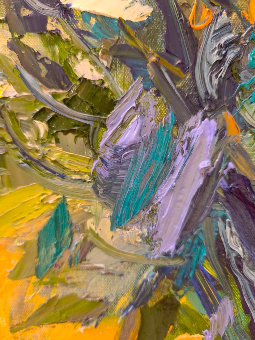 Oil painting Chrysanthemums Nina L - 3