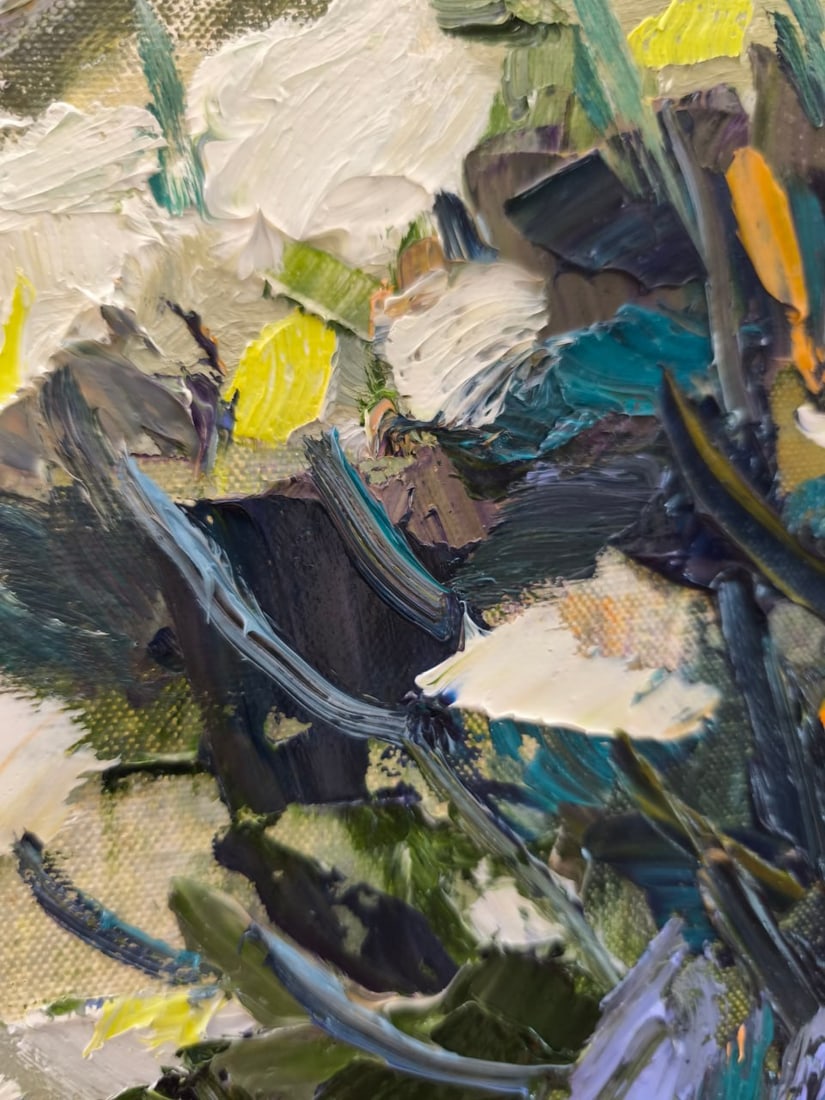 Oil painting Chrysanthemums Nina L - 5