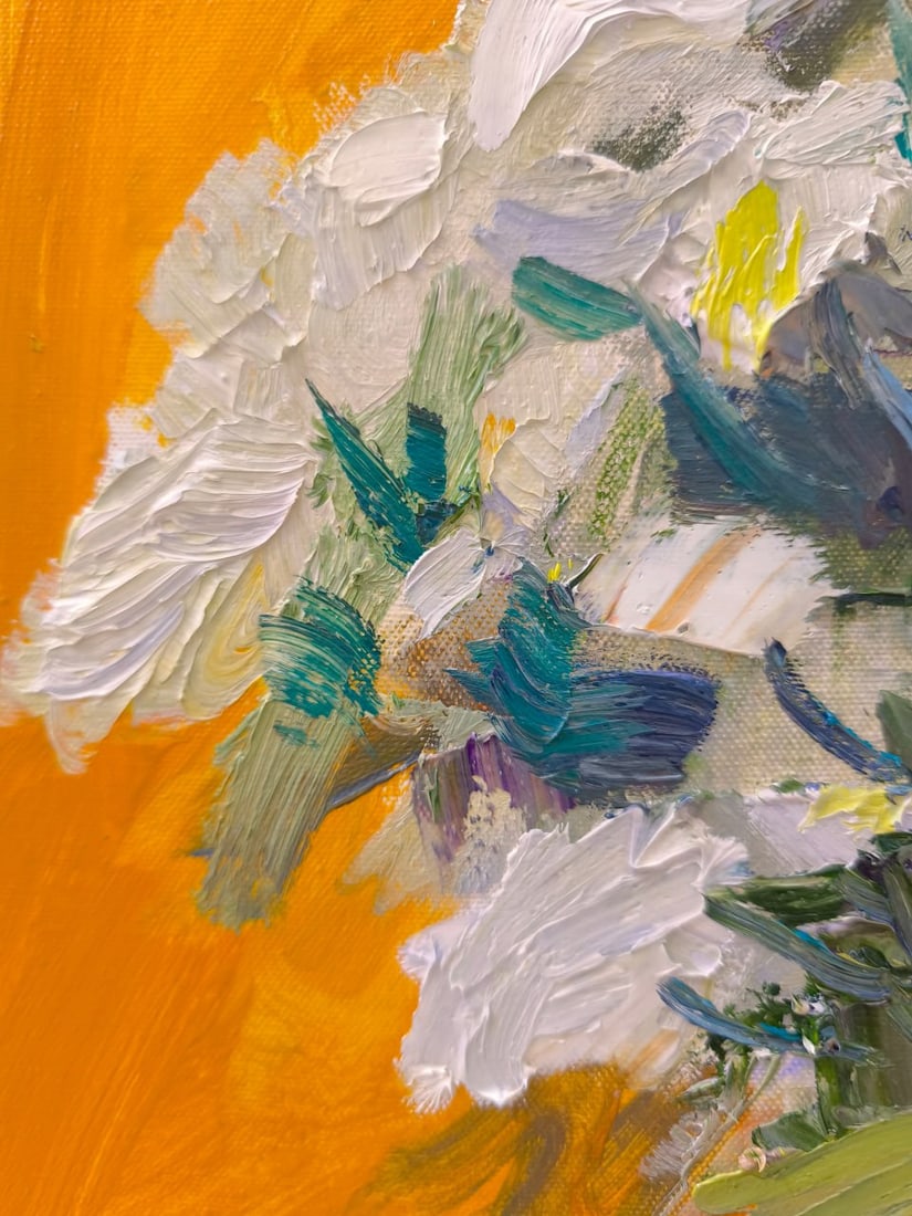 Oil painting Chrysanthemums Nina L - 6