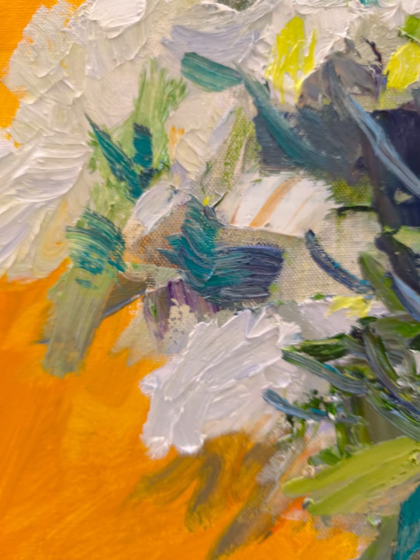 Oil painting Chrysanthemums Nina L - 9