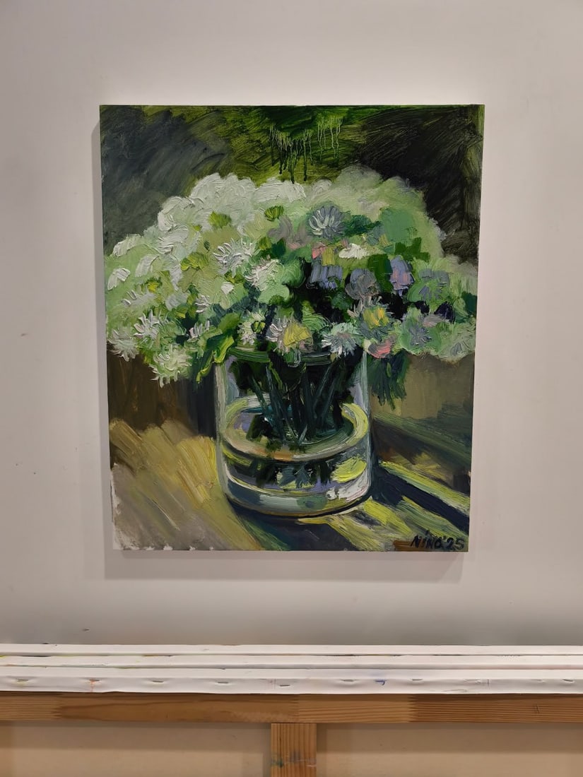 Oil painting Chrysanthemums Nina L - 9