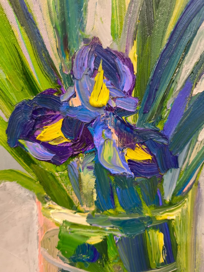 Oil painting Irises Nina L - 3