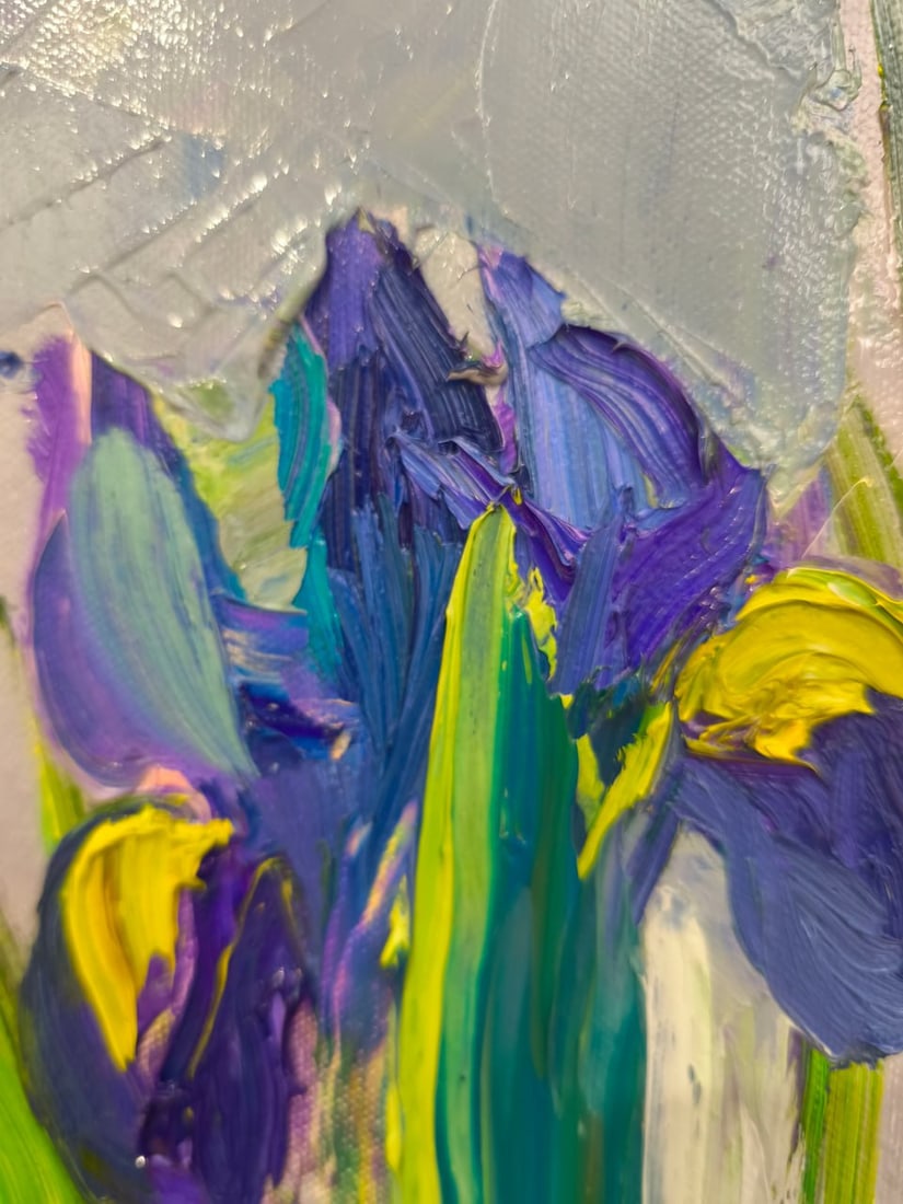 Oil painting Irises Nina L - 4