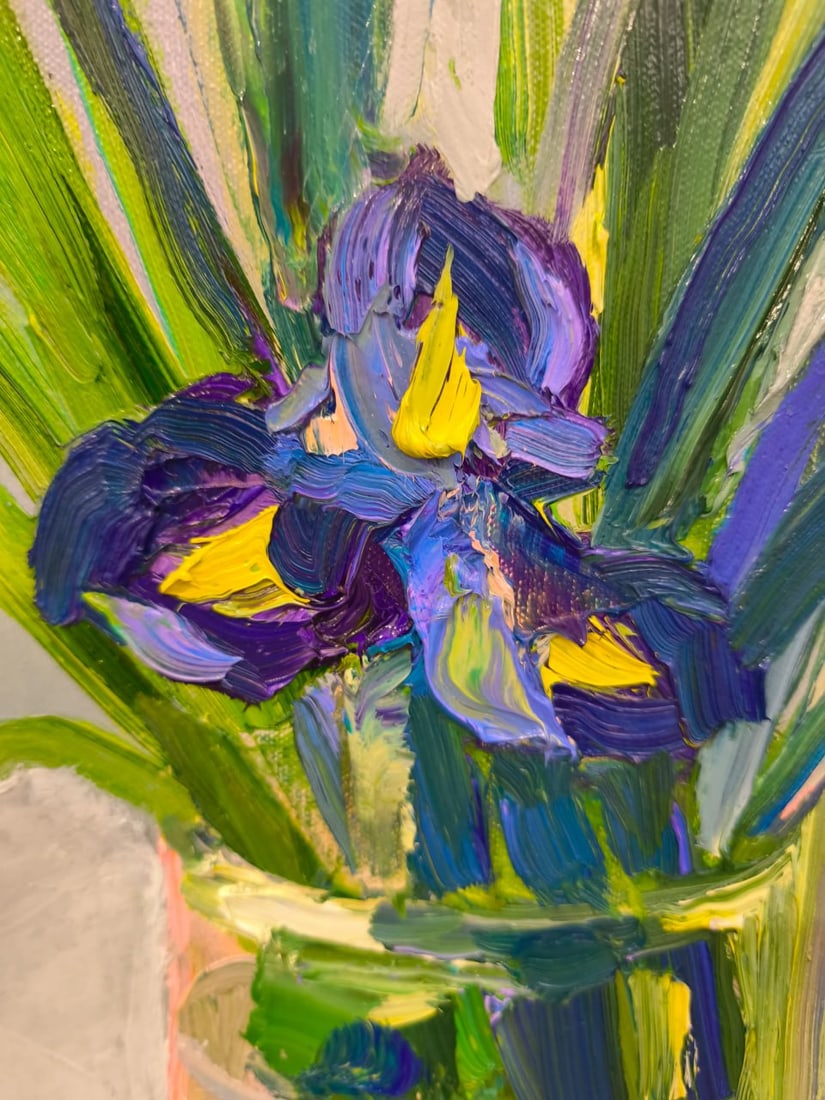 Oil painting Irises Nina L - 5