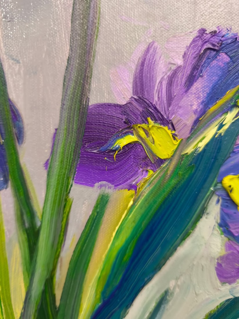 Oil painting Irises Nina L - 6